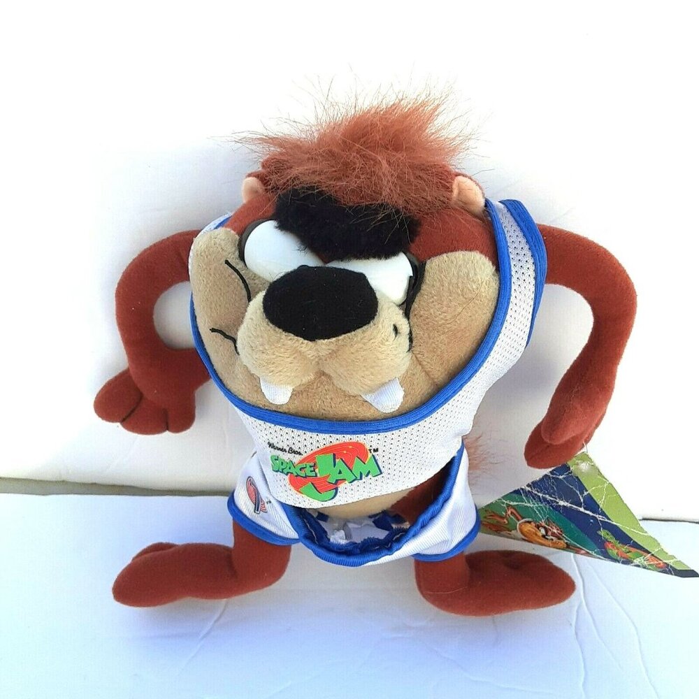 Warner Bros Space Jam Taz Tasmanian Devil Vintage Plush Toy 1996 McDonalds 8"